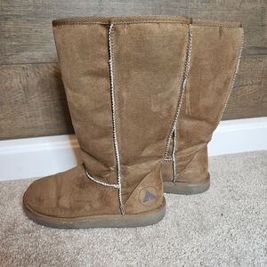Airwalk Tall Tan Suede Winter Boots US 6.5